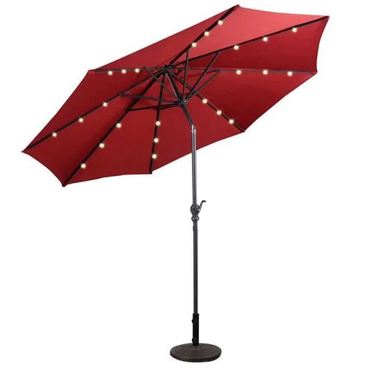 OutdoorSolarOutlet | 10ft. Patio Solar Umbrella