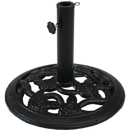 Sunnydaze Decor - Rose Blossom Cast Iron Umbrella Base