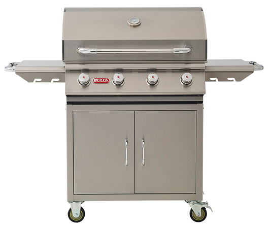 Bull Grills | 30” Outlaw Grill & Cart – 4-Burner Stainless Steel