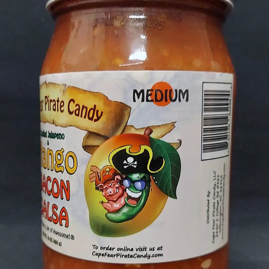 Cape Fear Pirate Candy | Candied Jalapeno & Mango Bacon Salsa