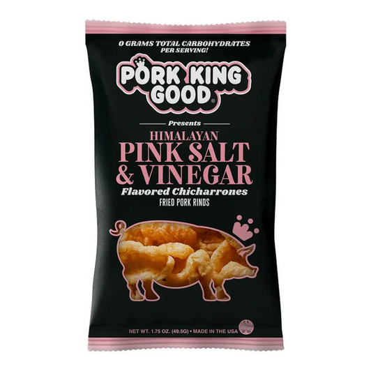 Pork King Good | Pink Salt & Vinegar Pork Rinds 1.75 oz