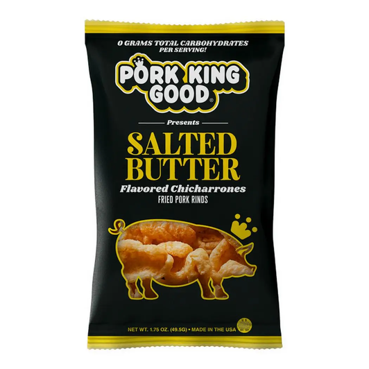 Pork King Good | Salted Butter Pork Rinds 1.75oz Bag