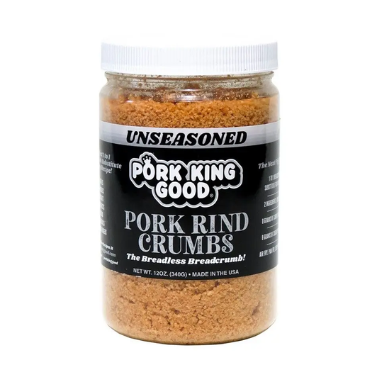 Pork King Good | Unseasoned Pork Rinds Crumbs 12oz Jar