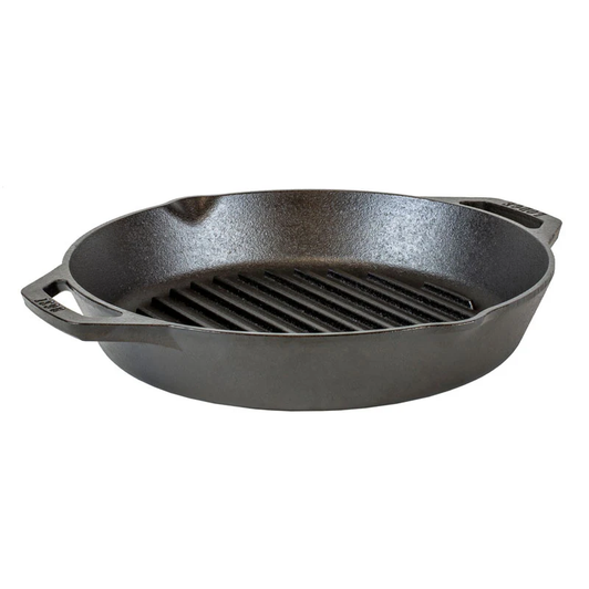Lodge -  12 Inch Dual Handle Cast Iron Grill Pan