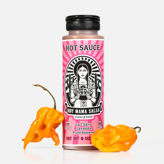 Hot Mama Salsa | La Chava Lavanda Hot Peach Habanero Hot Sauce
