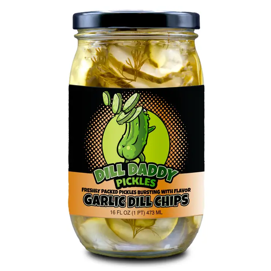 Dill Daddy Pickles | Garlic Dill Pickle Chips ,16oz