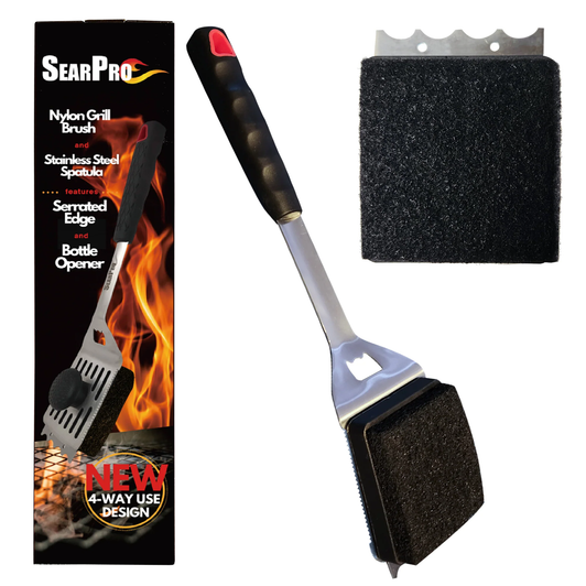 SearPro | 4-IN-1 Grill Spatula With Scour Pad