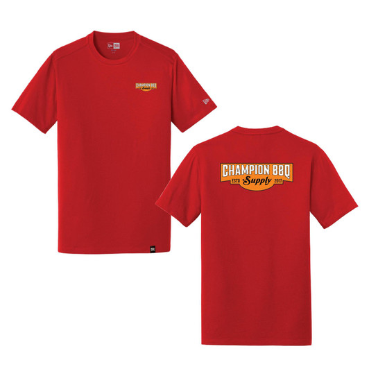 Champion BBQ Supply | New Era T-Shirt, Scarlet