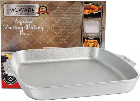 MCWARE |  SQUARE ROASTING / BAKING PAN  12″ X 13″ X 2″