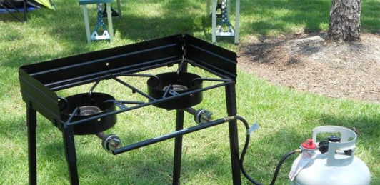 King Kooker |  25" Double Burner Camp Stove Pkg, 54,000 Btu/Burner