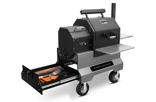 Yoder Smokers | YS480s Competition Pellet Grill With Stainless Steel Shelves and Drawer