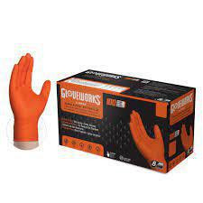Gloveworks - Orange Nitrile Gloves - Large