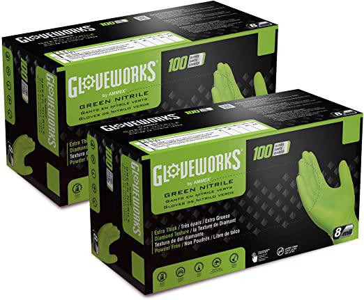 Gloveworks HD Green Nitrile Gloves - XL