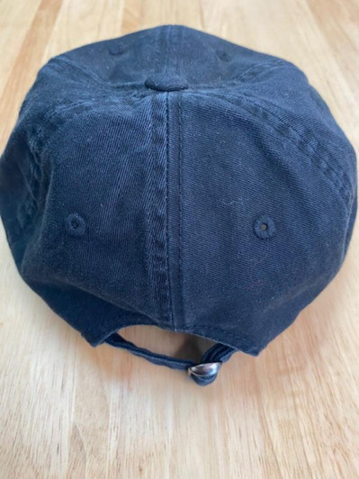 Black and Orange Champion BBQ Supply Logo Non-Structured Distressed Hat