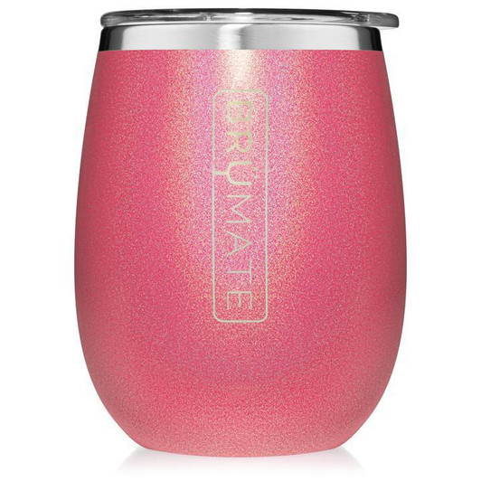 BruMate Uncork'd XL 14oz Wine Tumbler - Glitter Merlot