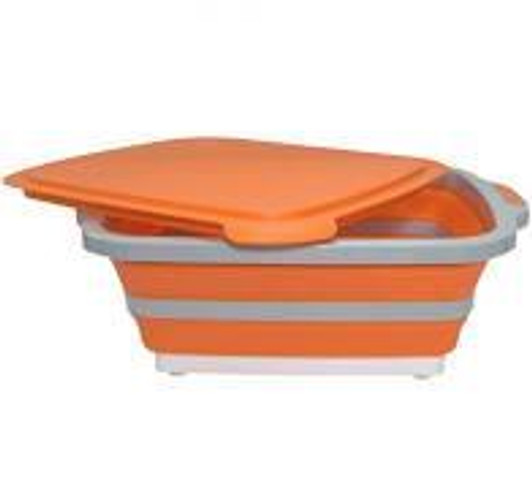 Drip Ez BBQ Prep Tub With Lid Orange Drip Ez BBQ Prep Tub With Lid Orange