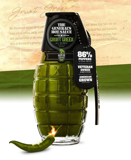The General's Hot Sauce Grunt Green