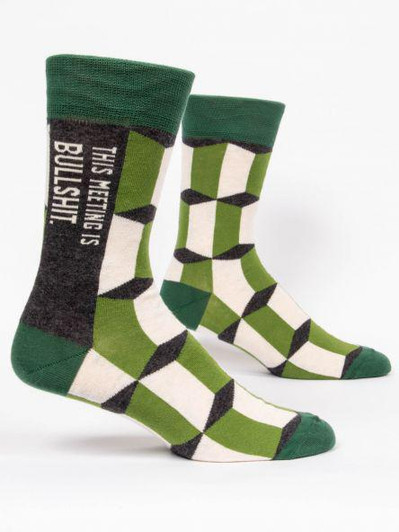 Blue Q This Meeting Is Bullshit Socks Blue Q This Meeting Is Bullshit Socks