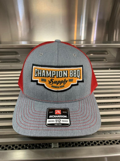 Champion BBQ Supply Heather Gray-Red Richardson Hat