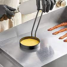 Vigor 4" Non-Stick Egg Ring with Gray Coated Handle
