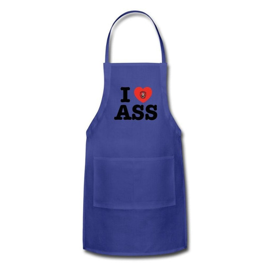 Grill Your Ass Off I Love Ass Apron Blue