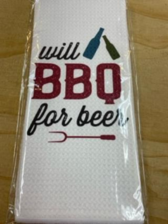 Will BBQ For Beer Kitchen Towel