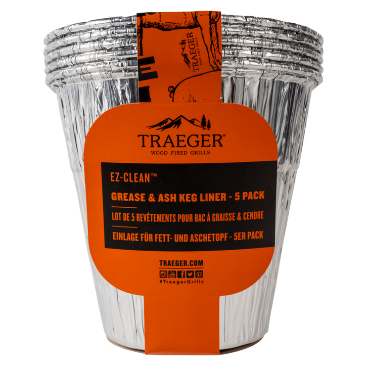 TRAEGER EZ-CLEAN GREASE & ASH KEG LINER 5 PACK