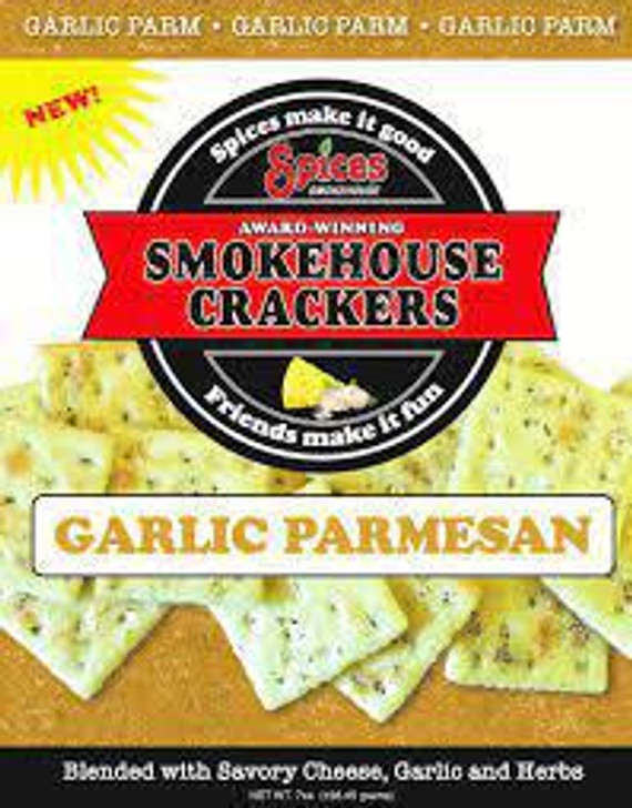 Spices Smokehouse Crackers Garlic Parmesan 7oz.