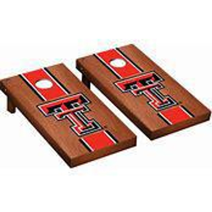 Victory Tailgate - Texas Tech Red Raiders Regulation Cornhole Game Set - Rosewood Stained Stripe Version