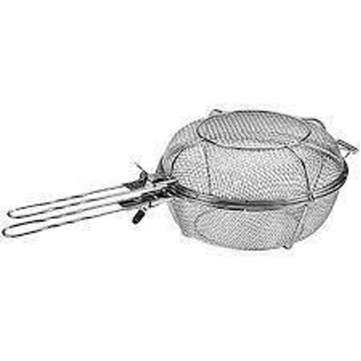 Outset -76450 Jumbo Grill Basket With Removable Handles, Stainless Steel