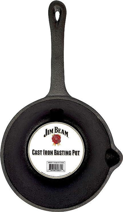 Jim Beam - Pre-Seasoned Cast Iron Basting Pot For Grilling