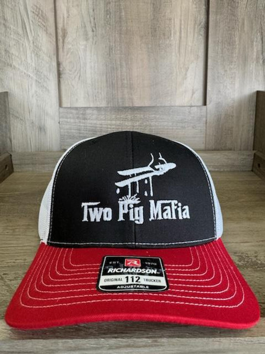 Two Pig Mafia - Richardson Hat Red & Black