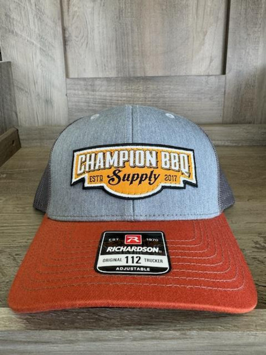 Champion BBQ Supply - Richardson Orange & Grey Hat