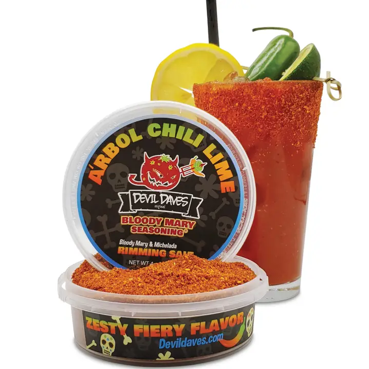 Devil Daves Bloody Mary Rimmer & Seasoning | Arbol Chili Lime