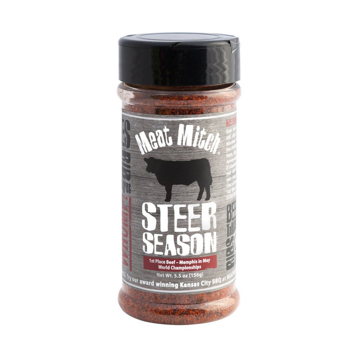 Meat Mitch Steer Season rub Beef Steak Veggies