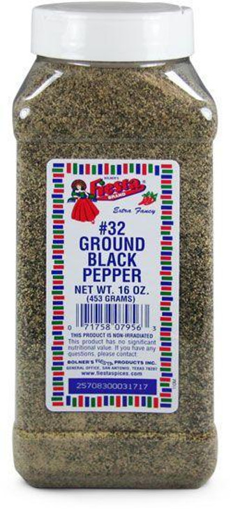 Fiesta Extra Fancy #32 Ground Black Pepper 16 oz.