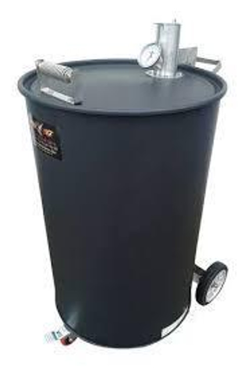 Hunsaker Vortex 55 Gallon Flat Black Smoker - (with logo plate)