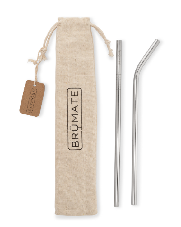 Brumate Stainless Steel Reusable Imperial Pint Straws Stainless