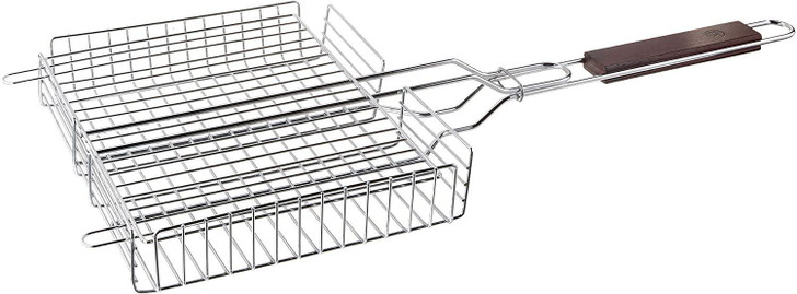 Outset QC71 Rosewood Chrome Grill Basket, 1 EA, Metallic