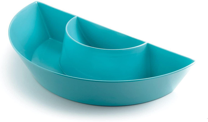 Outset B460PB Double Dipper, Snack and Dip Bowl, Pacific Blue