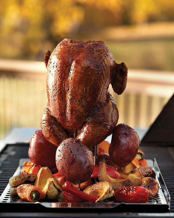 Outset Cast Iron Beer Can Roaster