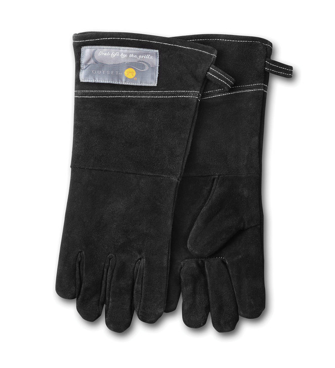 Outset Leather BBQ Grill Gloves Black