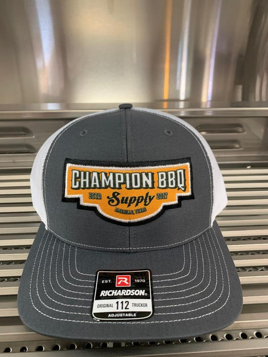 Champion BBQ Supply Charcoal-White Richardson Hat