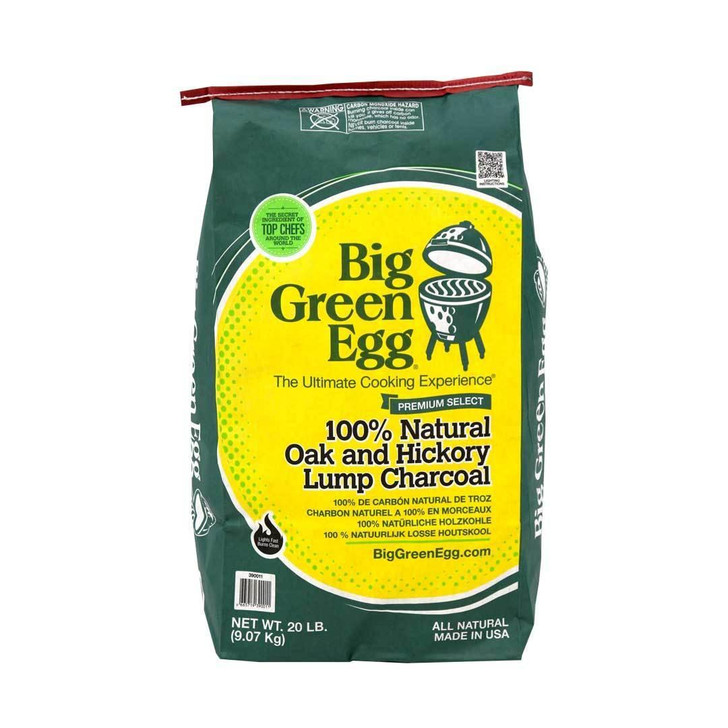 Big Green Egg 100% Natural Oak & Hickory Lump Charcoal, 20 lb.