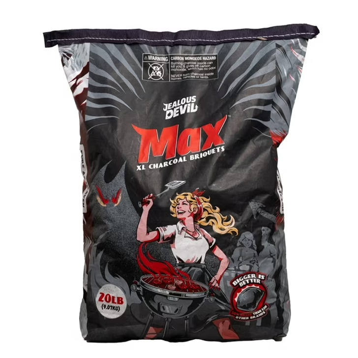 Jealous Devil - Max XL  All Natural Hardwood Charcoal Pillow Briquets 20lbs