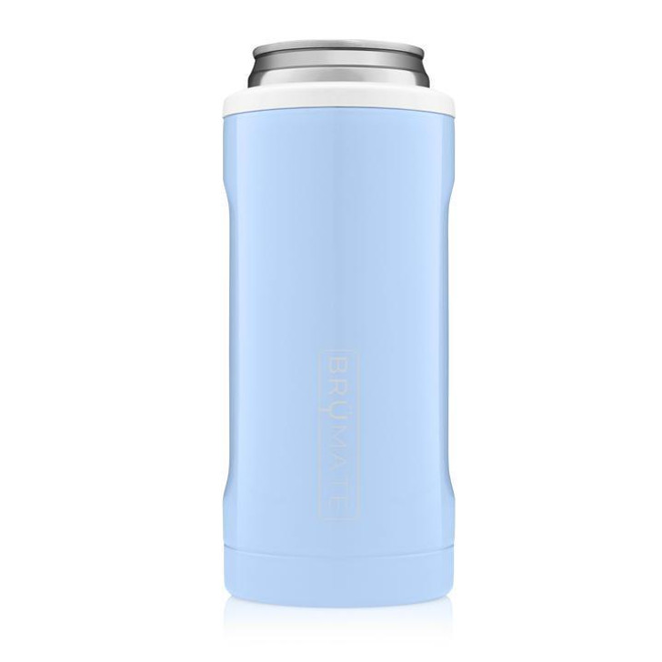 Brumate Hopsulator Slim - Baby Blue & White