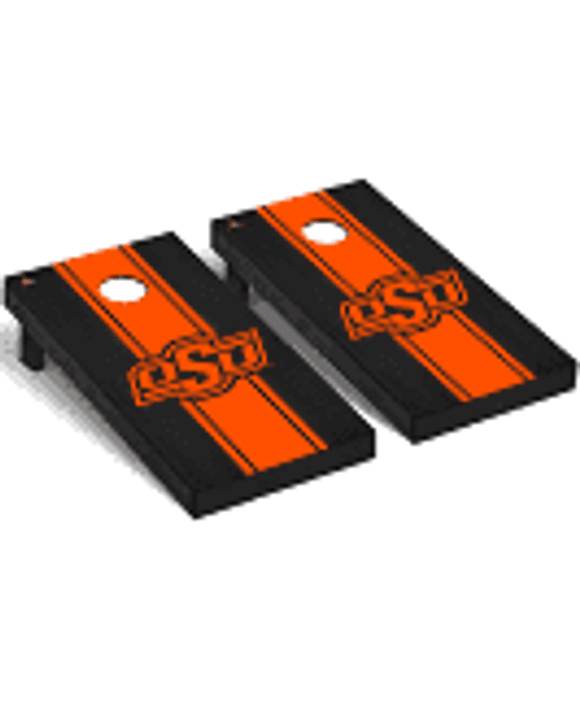 Victory Tailgate Oklahoma State Cowboys Regulation Cornhole Game Set Onyx Stained Stripe Version