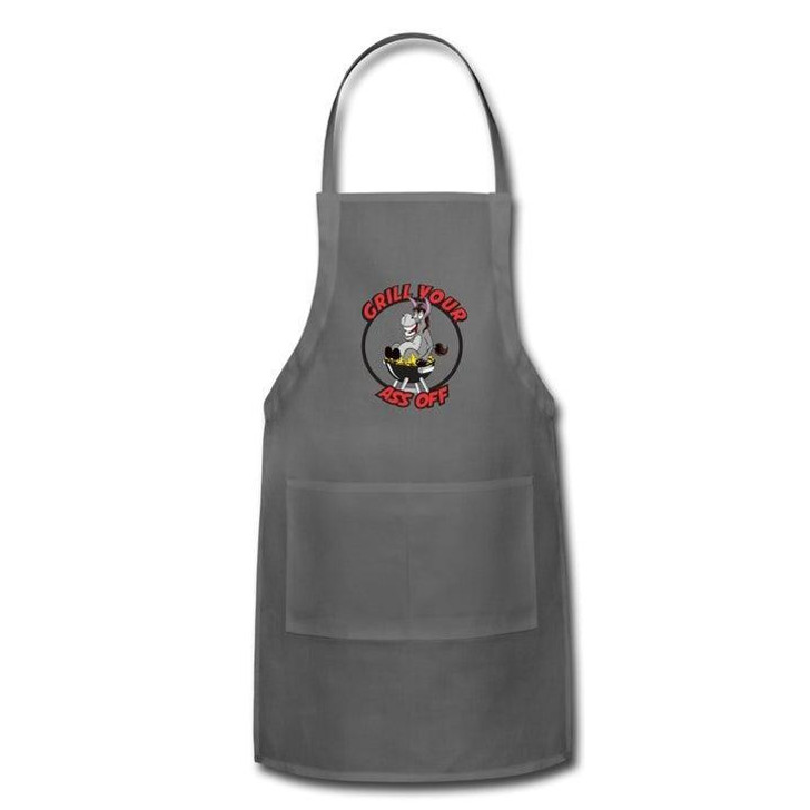 Grill Your Ass Off Logo Apron Charcoal