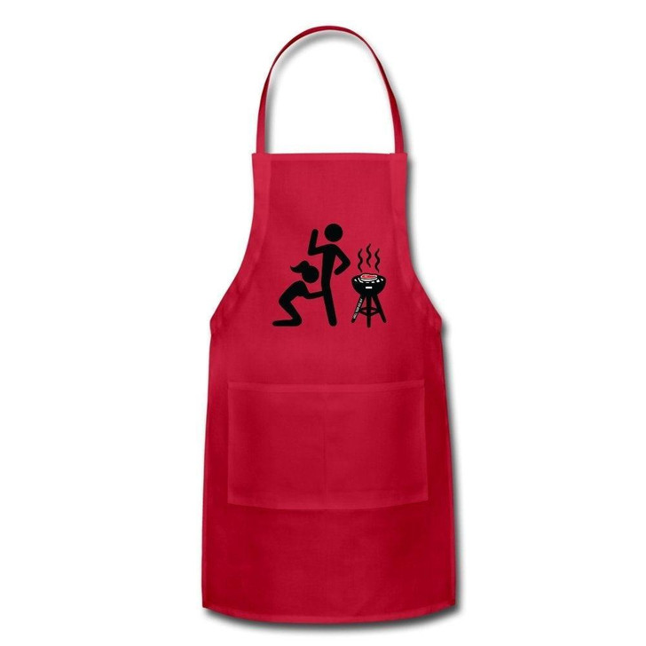 Grill Your Ass Off Steak & BJ Apron Red