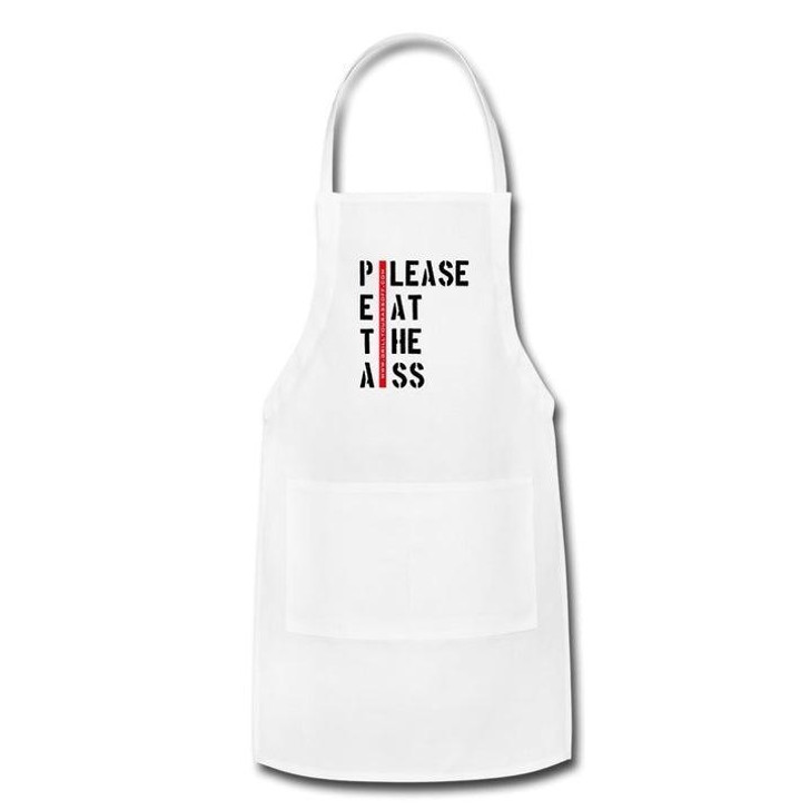 Grill Your Ass Off P.E.T.A. Apron White